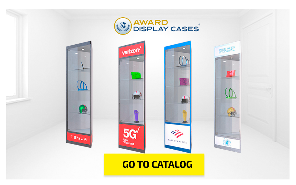 Award Corner Display Cases