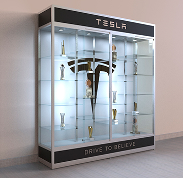 Trophy Wall Upright Display Cases